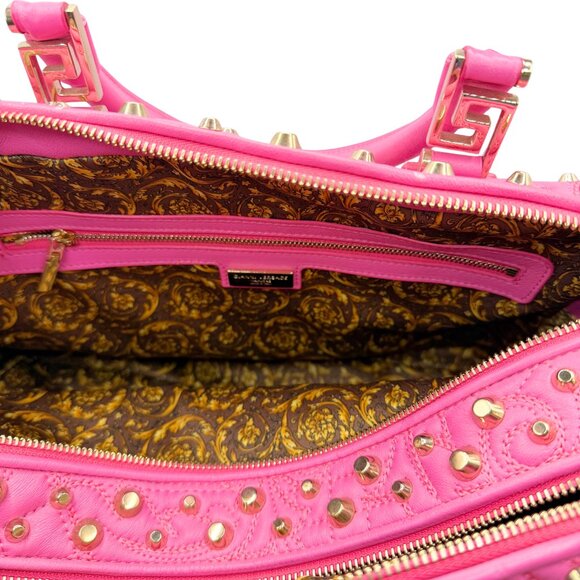 Versace Barocco Quilted Nappa Vanitas Demetra Pink - Picture 8 of 9